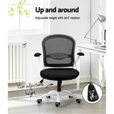 NNEDSZ Artiss Mesh Office Chair Mid Back Black
