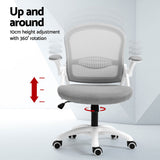 NNEDSZ Artiss 2x Mesh Office Chair Computer Gaming Desk Chairs Work Study Mid Back Grey