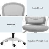 NNEDSZ Artiss 2x Mesh Office Chair Computer Gaming Desk Chairs Work Study Mid Back Grey