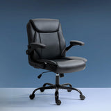 NNEDSZ Artiss Executive Office Chair Mid Back Black