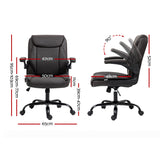 NNEDSZ Artiss Executive Office Chair Mid Back Ash Black