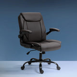 NNEDSZ Artiss Executive Office Chair Mid Back Ash Black