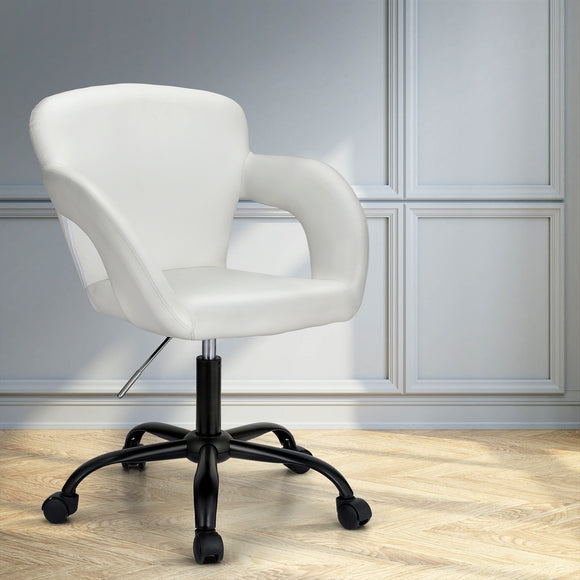 NNEDSZ Artiss Office Chair Mid Back White