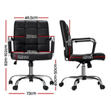 NNEDSZ Office Chair PU Leather Mid Back Black