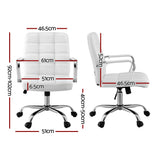NNEDSZ Artiss Office Chair Seat PU Work Computer Desk Chairs
