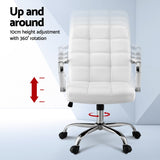 NNEDSZ Artiss Office Chair Seat PU Work Computer Desk Chairs