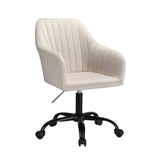 NNEDSZ Artiss Office Chair Velvet Seat Cream