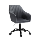 NNEDSZ Artiss Office Chair Velvet Seat Dark Grey