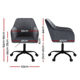 NNEDSZ Artiss Office Chair Velvet Seat Dark Grey
