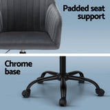 NNEDSZ Artiss Office Chair Velvet Seat Dark Grey