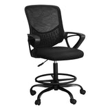 NNEDSZ Office Chair Drafting Stool Computer Standing Desk Mesh Chairs Black