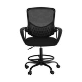 NNEDSZ Office Chair Drafting Stool Computer Standing Desk Mesh Chairs Black