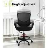 NNEDSZ Office Chair Drafting Stool Computer Standing Desk Mesh Chairs Black