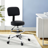 NNEDSZ Artiss Office Chair Drafting Computer Standing Desk Chairs Ergonomic PU Black