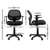 NNEDSZ Artiss Mesh Office Chair Computer Gaming Desk Chairs Work Study Mid Back Black