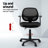 NNEDSZ Artiss Mesh Office Chair Computer Gaming Desk Chairs Work Study Mid Back Black