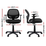 NNEDSZ Artiss 2x Mesh Office Chair Computer Gaming Desk Chairs Work Study Mid Back Black