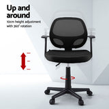 NNEDSZ Artiss 2x Mesh Office Chair Computer Gaming Desk Chairs Work Study Mid Back Black