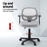 NNEDSZ Artiss Mesh Office Chair Computer Gaming Desk Chairs Work Study Mid Back Grey