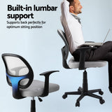 NNEDSZ Artiss Mesh Office Chair Computer Gaming Desk Chairs Work Study Mid Back Grey