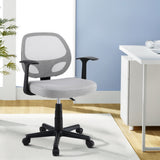 NNEDSZ Artiss Mesh Office Chair Computer Gaming Desk Chairs Work Study Mid Back Grey