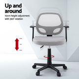 NNEDSZ Artiss 2x Mesh Office Chair Computer Gaming Desk Chairs Work Study Mid Back Grey