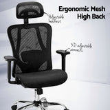 NNEDSZ Artiss Ergonomic Office Chair Recline Black