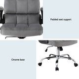 NNEDSZ Artiss Office Chair Velvet Seat Racing Gaming Computer Desk Chairs Armrest Grey