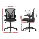 NNEDSZ Artiss 2x Mesh Office Chair Mid Back Black