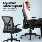 NNEDSZ Artiss 2x Mesh Office Chair Mid Back Black