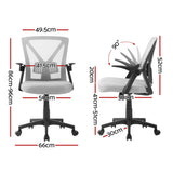 NNEDSZ Artiss 2x Mesh Office Chair Mid Back Grey