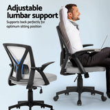 NNEDSZ Artiss 2x Mesh Office Chair Mid Back Grey