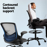 NNEDSZ Artiss Office Chair Drafting Chairs Stool Computer Desk Studios Mesh Grey