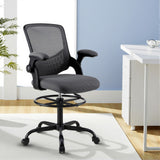 NNEDSZ Artiss Office Chair Drafting Chairs Stool Computer Desk Studios Mesh Grey