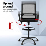 NNEDSZ Artiss Office Chair Drafting Chairs Stool Computer Desk Studios Mesh Black