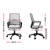 NNEDSZ Artiss Mesh Office Chair Computer Gaming Desk Chairs Work Study Mid Back Grey