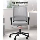 NNEDSZ Artiss Mesh Office Chair Computer Gaming Desk Chairs Work Study Mid Back Grey