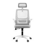 NNEDSZ Artiss Ergonomic Office Chair Computer Desk Chairs Headrest Adjustable Grey