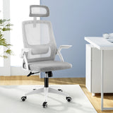 NNEDSZ Artiss Ergonomic Office Chair Computer Desk Chairs Headrest Adjustable Grey