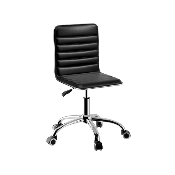 NNEDSZ Office Chair Conference Chairs PU Leather Low Back Black