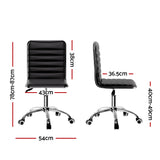 NNEDSZ Office Chair Conference Chairs PU Leather Low Back Black