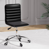 NNEDSZ Office Chair Conference Chairs PU Leather Low Back Black