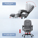NNEDSZ Artiss Office Chair Executive Fabric Seat Racing Computer Desk Chairs Footrest