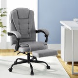 NNEDSZ Artiss Office Chair Executive Fabric Seat Racing Computer Desk Chairs Footrest