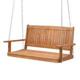 NNEDSZ Gardeon Porch Swing Chair With Chain Outdoor Furniture Wooden Bench 2 Seater