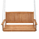 NNEDSZ Gardeon Porch Swing Chair With Chain Outdoor Furniture Wooden Bench 2 Seater