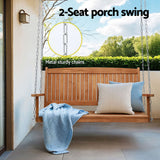 NNEDSZ Gardeon Porch Swing Chair With Chain Outdoor Furniture Wooden Bench 2 Seater