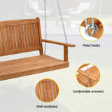 NNEDSZ Gardeon Porch Swing Chair With Chain Outdoor Furniture Wooden Bench 2 Seater