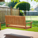 NNEDSZ Gardeon Porch Swing Chair With Chain Outdoor Furniture Wooden Bench 2 Seater