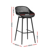 NNEDSZ Gardeon 2x Outdoor Bar Stools Plastic Black